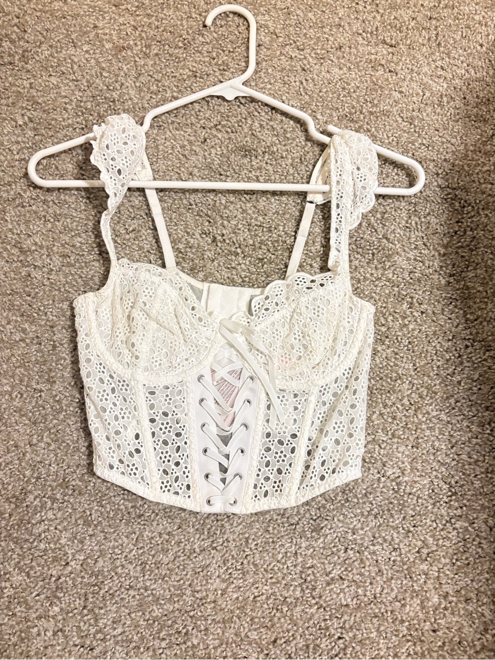 Victoria secret white corset